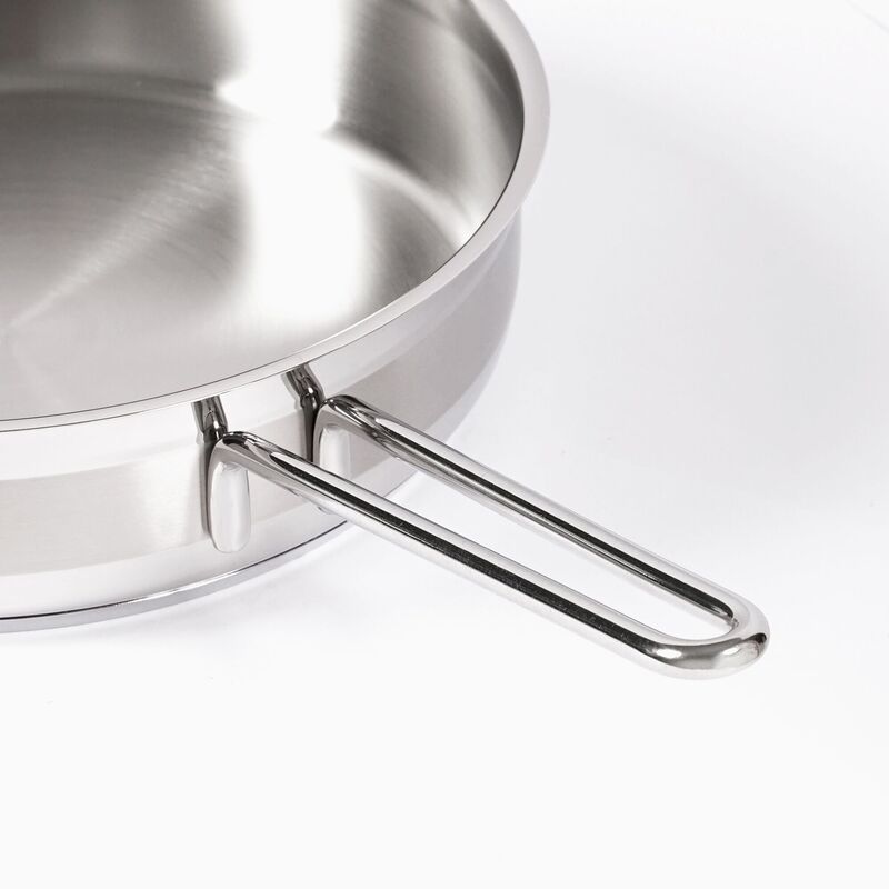 Korkmaz Alfa Stainless Steel Frying Pan - Induction Compatible, Made in Turkey