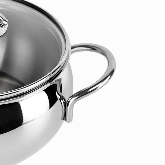 Korkmaz Tombik Stainless Steel Stock Pot (Soup Pot), Induction Compatible, Made in Turkey