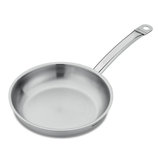 Korkmaz Proline Satin Stainless Steel Frying Pan - Induction Compatible, Made in Turkey