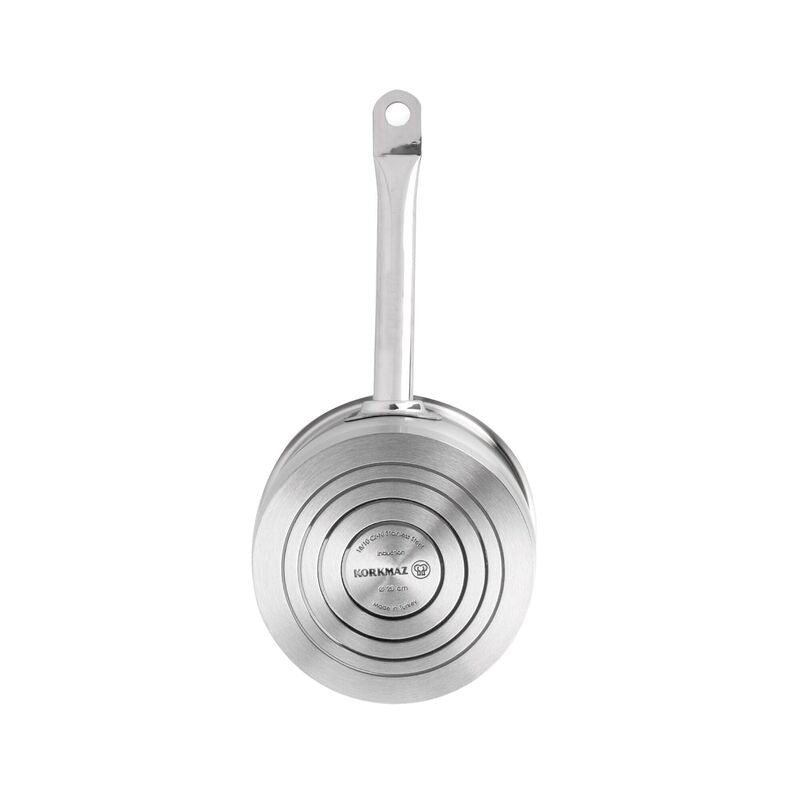 Korkmaz Proline Stainless Steel Saucepan- Induction Compatible, Made in Turkey