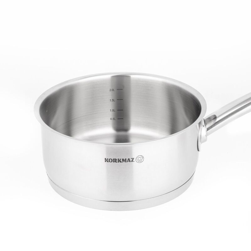 Korkmaz Proline Stainless Steel Saucepan- Induction Compatible, Made in Turkey