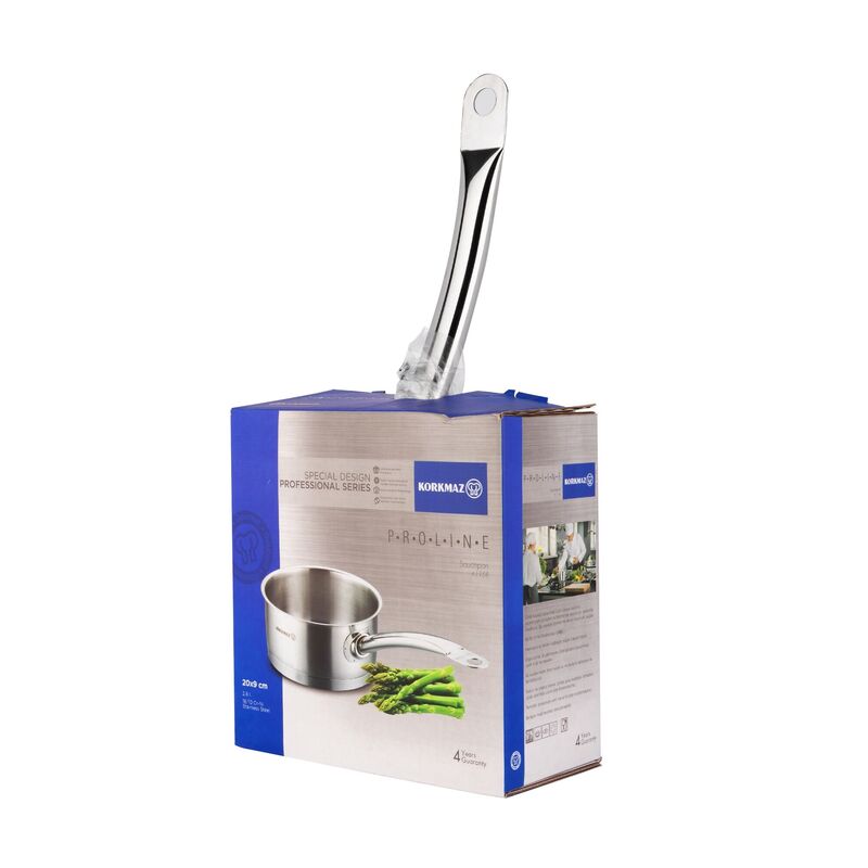 Korkmaz Proline Stainless Steel Saucepan- Induction Compatible, Made in Turkey