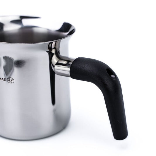 Korkmaz Proline Satin Stainless Steel Milk Frothing Pitcher - 1.0L, Made in Turkey