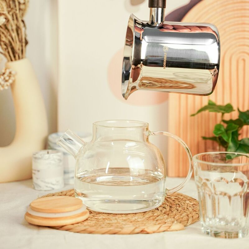Korkmaz Proline Satin Stainless Steel Milk Frothing Pitcher - 1.0L, Made in Turkey