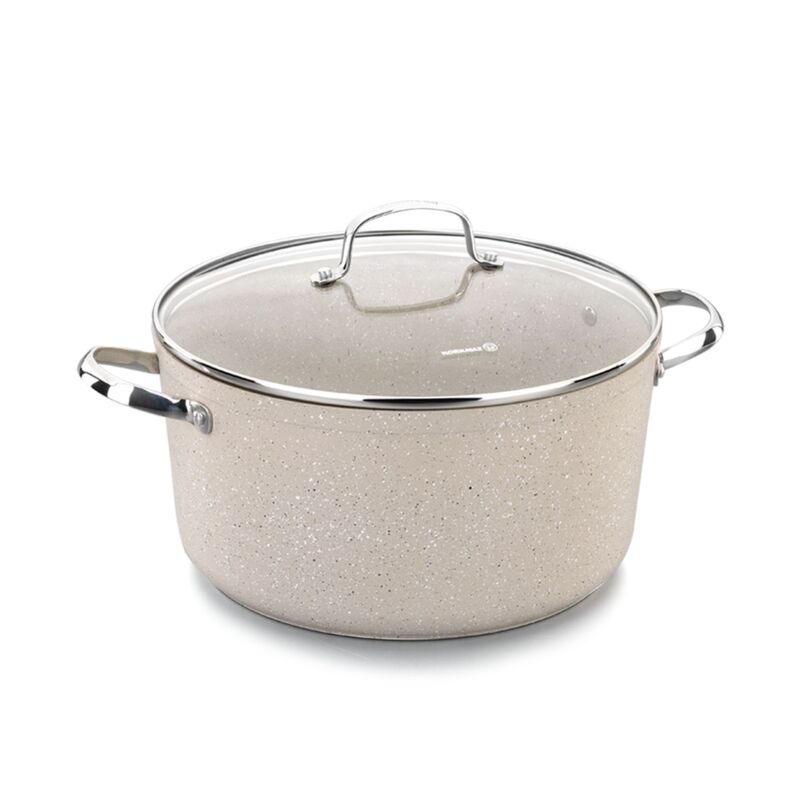 Korkmaz Granita Non-Stick Stock Pot (Soup Pot) - Induction Compatible, Free From PFOA, Cadmium, and Lead, Made in Turkey