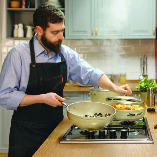 Korkmaz Granita Non-Stick Cooking Pot - Induction Compatible, Free From PFOA, Cadmium, and Lead, Made in Turkey