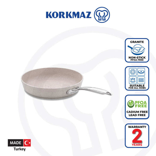 Korkmaz Granita Non Stick Frying Pan - PFOA Free, Induction Compatible, Made In Turkey