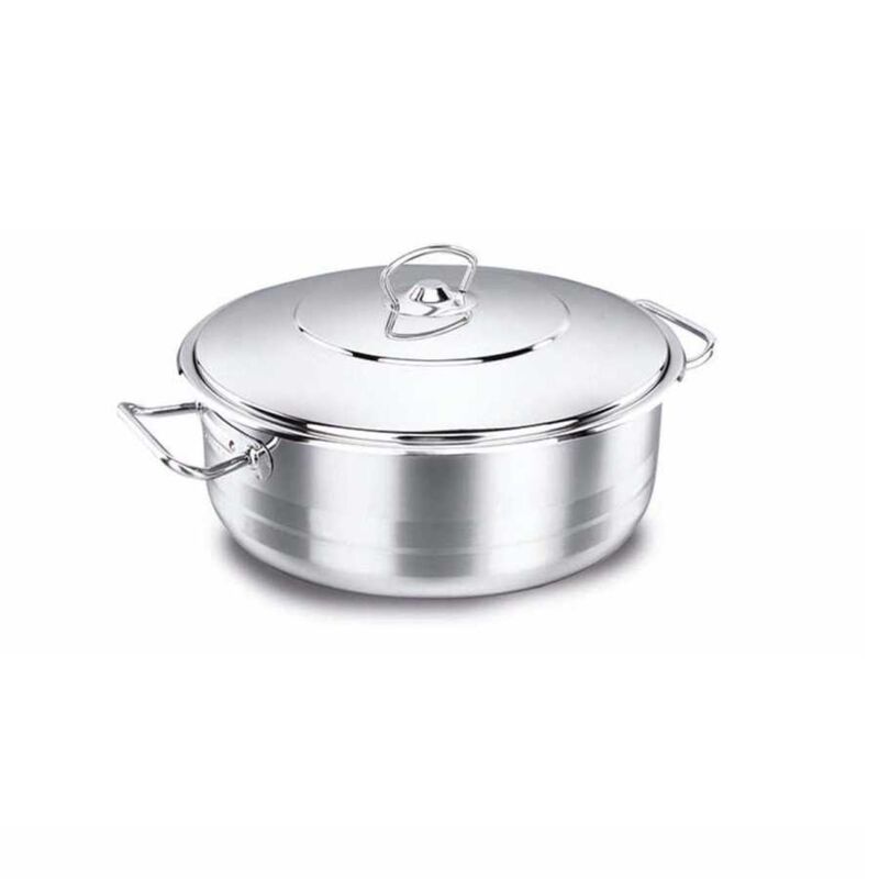 Korkmaz Astra Stainless Steel Cooking Pot - 24x8cm, Induction Compatible, Made in Turkey