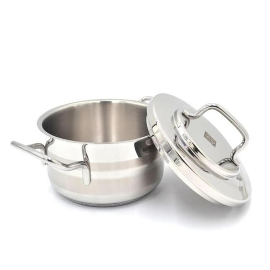 Korkmaz Alfaron 7 Piece Stainless Steel Cookware Set A1954| Industion Compatible Pots and Pans - Made in Turkey