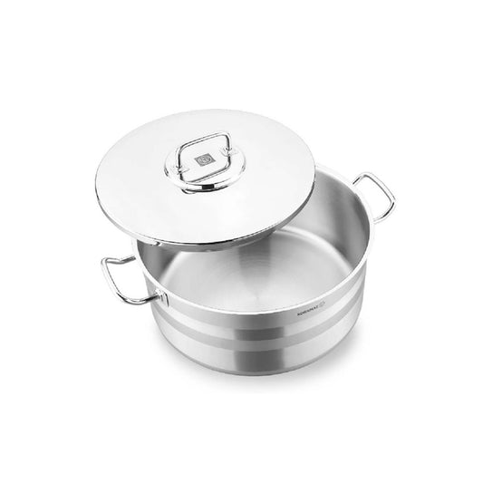 Korkmaz Astra2 Stainless Steel Cooking Pot with Lid -Made in Turkey, Induction Compatible