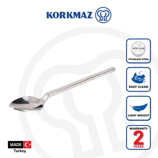 Korkmaz Truva Stainless Steel Dessert Spoon Set - 6pcs, Made in Turkey