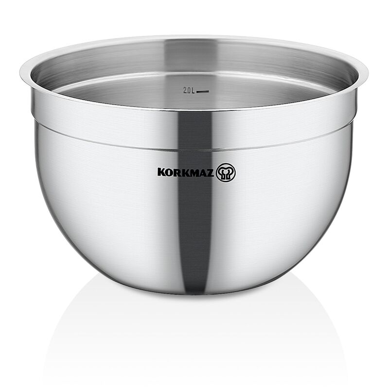 Korkmaz Proline Gastro Stainless Steel Mixing Bowl - Food Preparation Container, Made in Turkey