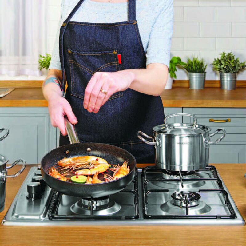 Korkmaz Proline Nero Non-Stick Frying Pan - 22x4.5cm, Induction Compatible, Made in Turkey