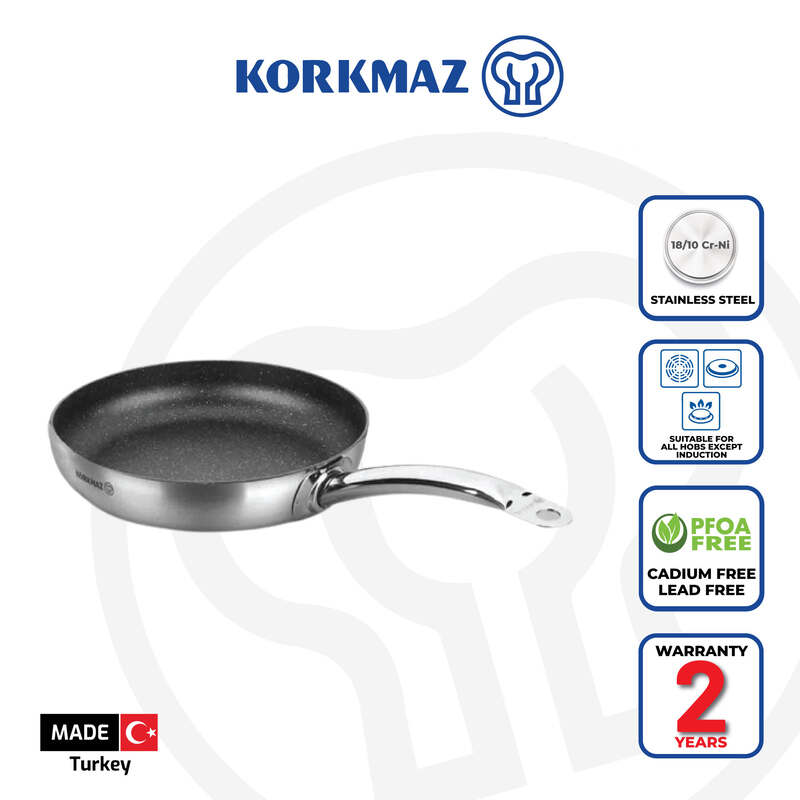 Korkmaz Proline Gastro Non-Stick Frying Pan - Gas Stove Compatible, Made in Turkey