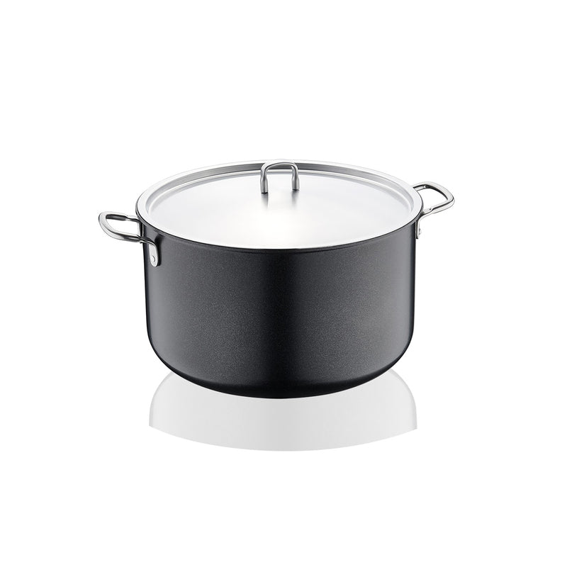 Korkmaz Doria Non Stick Stock Pot with Stainless Steel Lid , PFOA Free, Induction Compatible, Made In Turkey