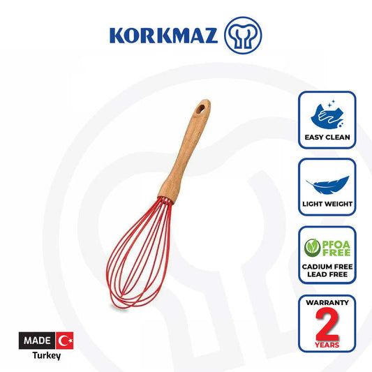 Korkmaz Natura Twisty Whisk / Egg Mixer for Baking, Blending, Mixing - 31cm, Made in Turkey