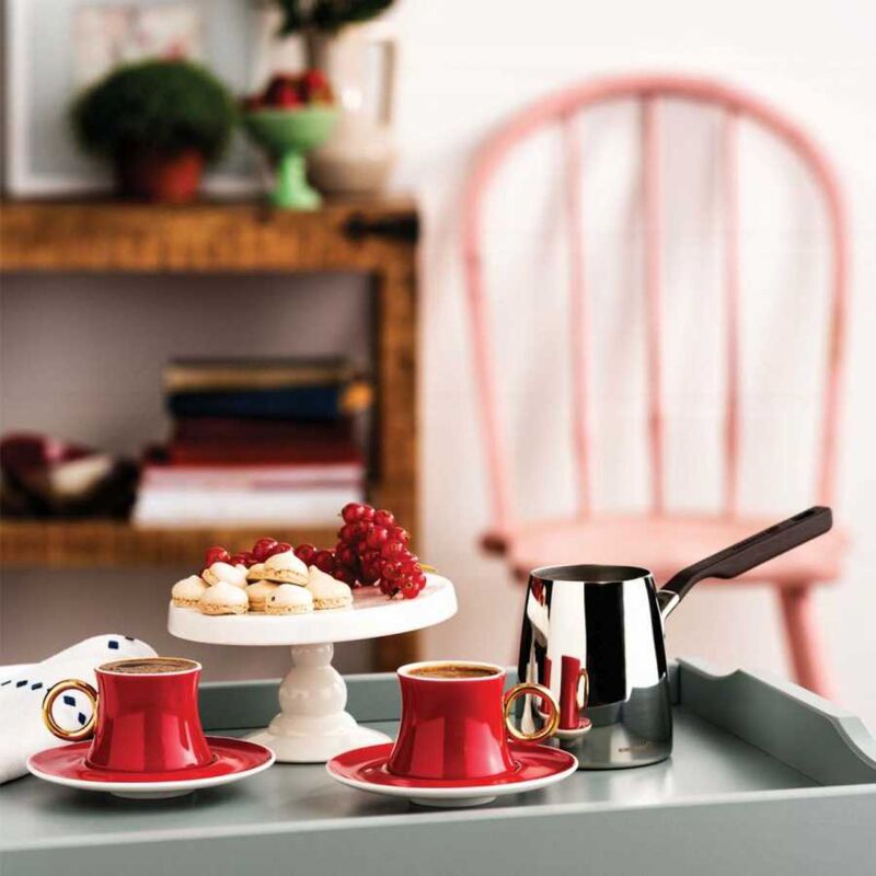 Korkmaz Freedom Set of 6 Pink Coffee Cups