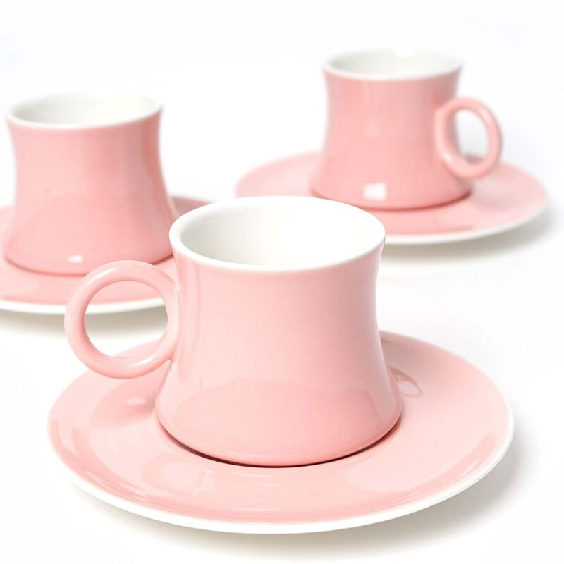 Korkmaz Freedom Set of 6 Pink Coffee Cups