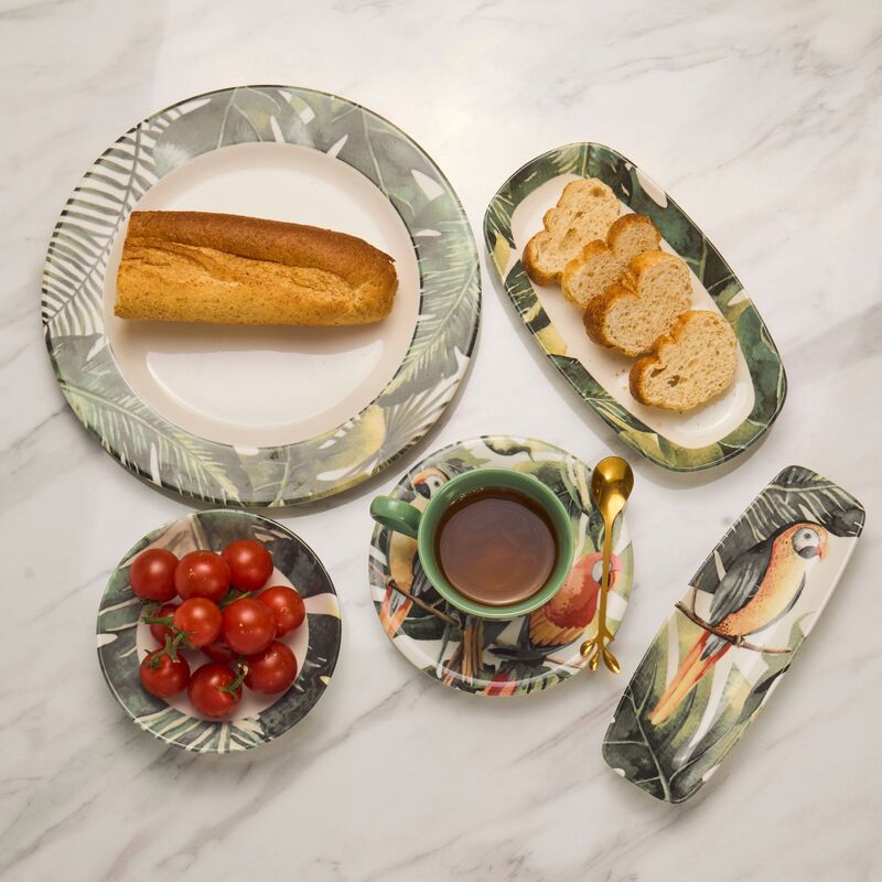 Korkmaz Natura Collection Breakfast Set - 26 Pieces, Cups and Saucers Sets, Breakfast Plates, Made in Turkey