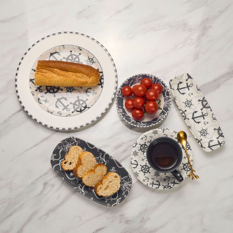 Korkmaz Natura Collection Breakfast Set - 26 Pieces, Cups and Saucers Sets, Breakfast Plates, Made in Turkey
