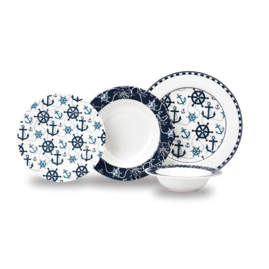 Korkmaz Vanessa Collection Dinnerware Set - 18 Pieces, Plates, Dishes, Bowls for 6 People, Made in Turkey