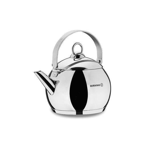 Korkmaz Tombik Teapot Premium Stainless Steel - Made in Turkey