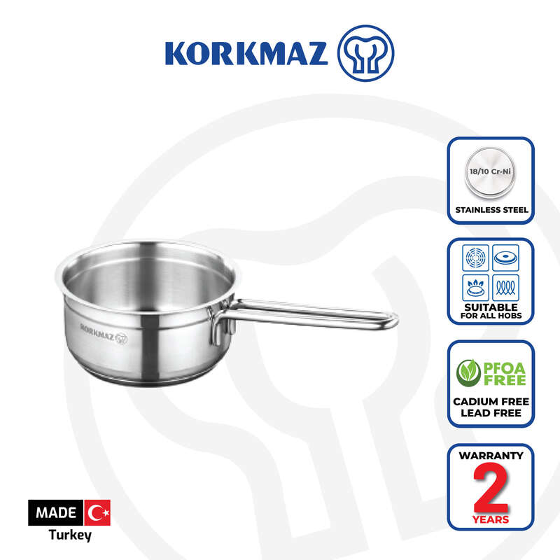 Korkmaz Alfa Stainless Steel Saucepan - 14x7cm