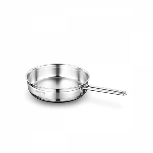 Korkmaz Alfa Stainless Steel Frying Pan - Induction Compatible, Made in Turkey