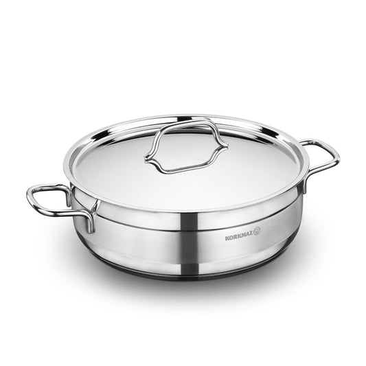 Korkmaz Alfa Stainless Steel Cooking Pot - Induction Compatible, Made in Turkey