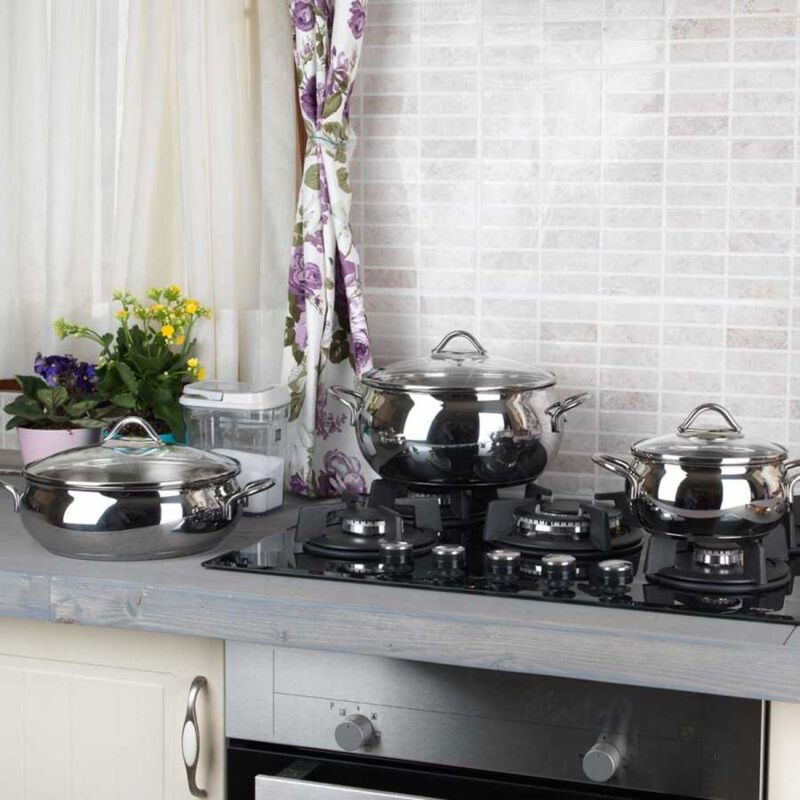 Korkmaz Tombik Stainless Steel Stock Pot (Soup Pot), Induction Compatible, Made in Turkey