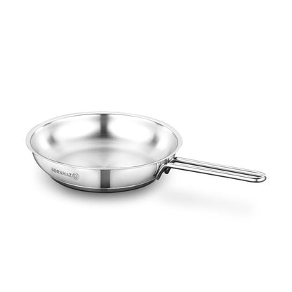 Korkmaz Tombik Stainless Steel Frying Pan , Made in Turkey, Induction Compatible