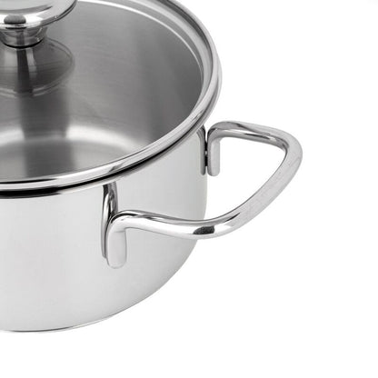Korkmaz Alia Stainless Steel Cookware Set - 6-Piece, Induction Compatible, Stock Pot Set, Made in Turkey