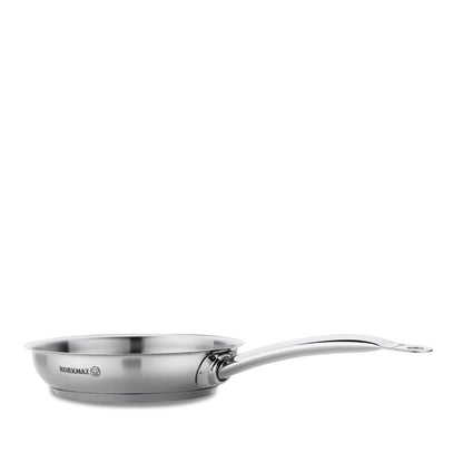 Korkmaz Proline Satin Stainless Steel Frying Pan - Induction Compatible, Made in Turkey