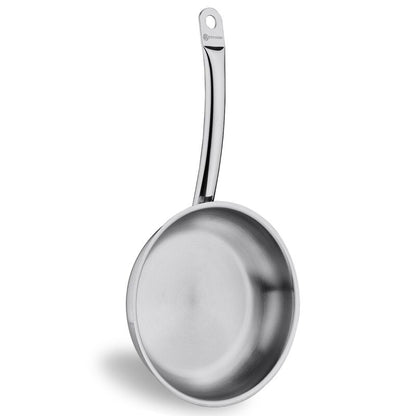 Korkmaz Proline Satin Stainless Steel Frying Pan - Induction Compatible, Made in Turkey