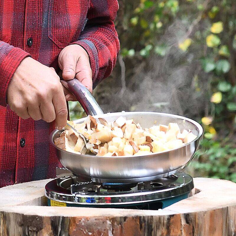 Korkmaz Proline Satin Stainless Steel Frying Pan - Induction Compatible, Made in Turkey