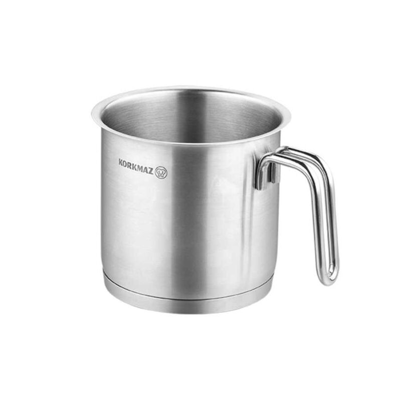Korkmaz Proline Satin Stainless Steel Milk Frothing Pitcher - 2.0 Lt, Made in Turkey