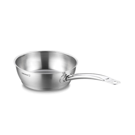 Korkmaz Proline Satin Stainless Steel Frying Pan - Induction Compatible, Made in Turkey