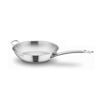 Korkmaz Proline Satin Stainless Steel Frying Pan with Handle - Induction Compatible, Made in Turkey