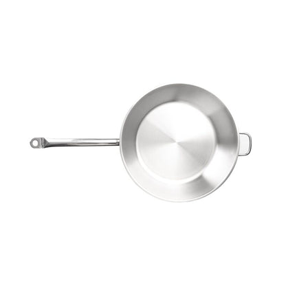 Korkmaz Proline Satin Stainless Steel Frying Pan with Handle - Induction Compatible, Made in Turkey