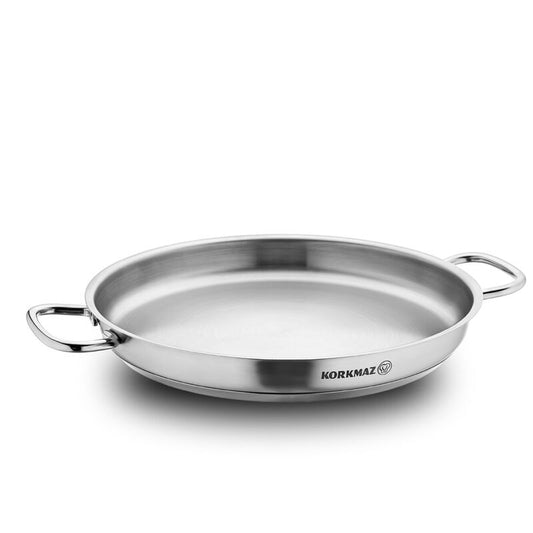 Korkmaz Proline Stainless Steel Frying Pan , Induction Compatible Omelette Pan, Made in Turkey
