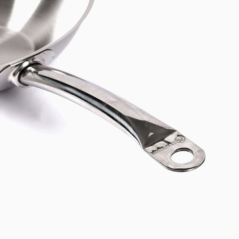 Korkmaz Proline Stainless Steel Wok - 28x8.5cm, Induction Compatible Frying Pan, Made in Turkey