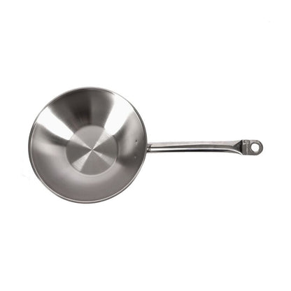 Korkmaz Proline Stainless Steel Wok - 28x8.5cm, Induction Compatible Frying Pan, Made in Turkey