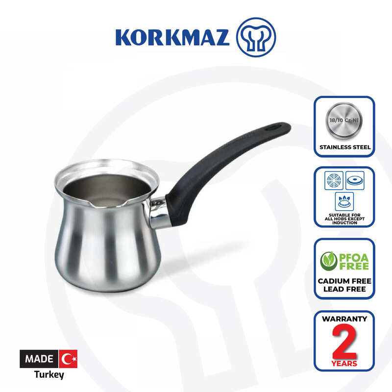 Korkmaz Orbit Stainless Steel Turkish Coffee Pot -Made in Turkey