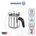 Korkmaz Proline Satin Stainless Steel Milk Frothing Pitcher - 1.0L