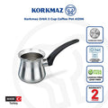 Korkmaz Tombik Stainless Steel Turkish Coffee Pot Set