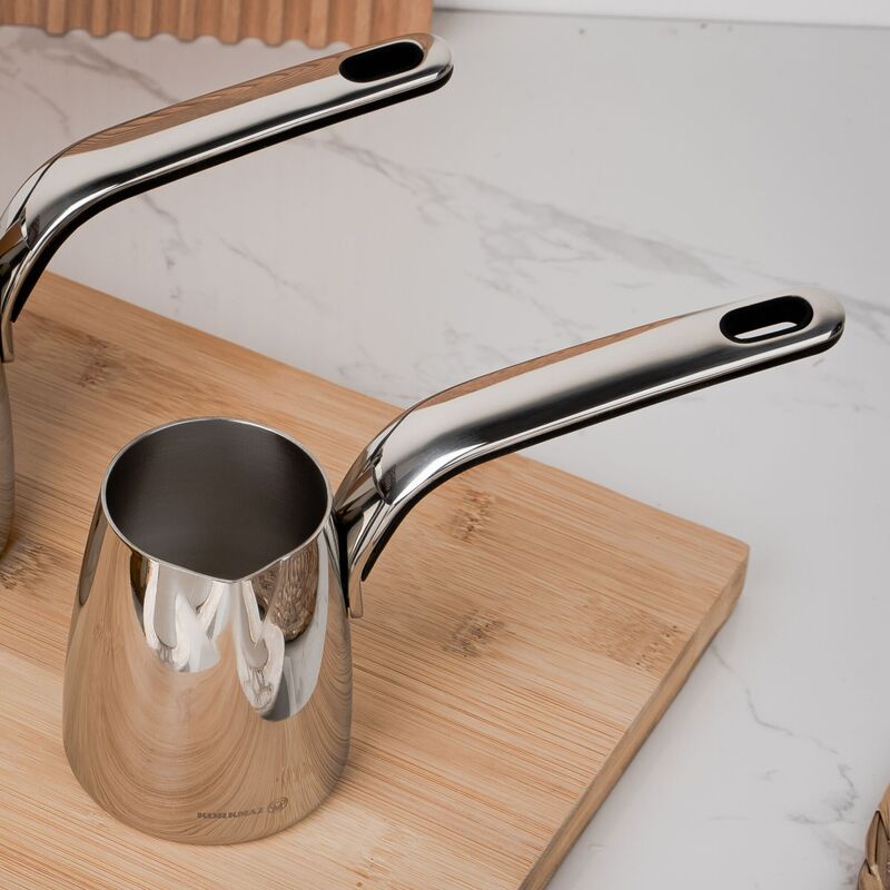 Korkmaz Vertex Stainless Steel Turkish Coffee Pot Set