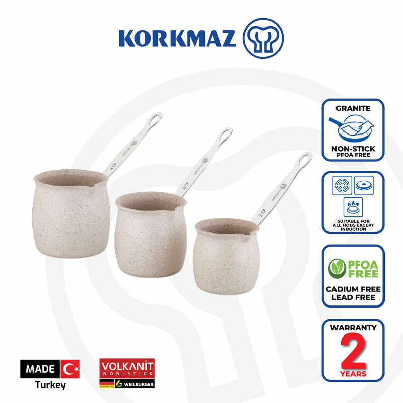 Korkmaz Granita Non-Stick Turkish Coffee Pot Set