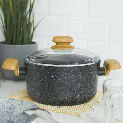 Korkmaz Montana Non-Stick Stock Pot (Soup Pot) - 20x10.5cm, Induction Compatible, Free From PFOA, Cadmium, and Lead, Made in Turkey