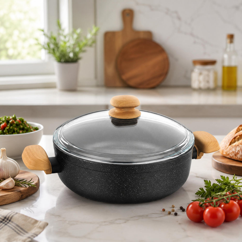 Korkmaz Montana Non-Stick Cooking Pot , Induction Compatible, Free From PFOA, Cadmium, and Lead, Made in Turkey