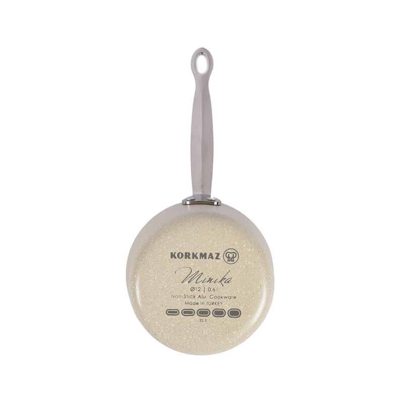 Korkmaz Minika Non-Stick Saucepan - 12x6 cm, Free From PFOA, Cadmium, and Lead, Made in Turkey